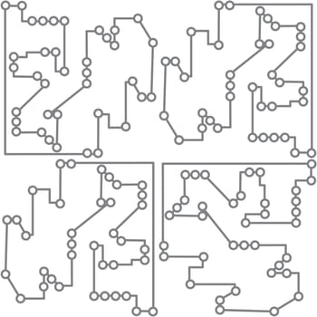 Phisics and mecanics, engineering a digital board. Vector illustration.