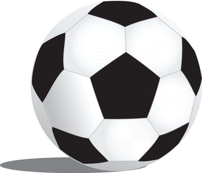 Isolated vector illustration of a soccer ball.