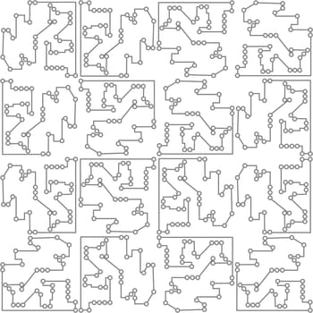 Phisics and mecanics, engineering a digital board. Vector illustration.