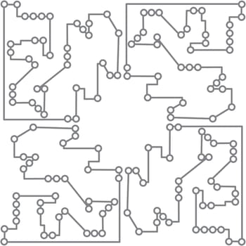 Phisics and mecanics, engineering a digital board. Vector illustration.
