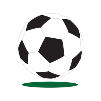 Isolated flat vector illustration of a soccer ball.