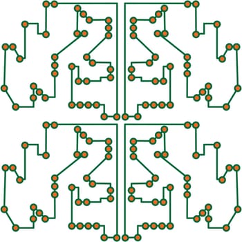 Phisics and mecanics, engineering a digital board. Vector illustration.