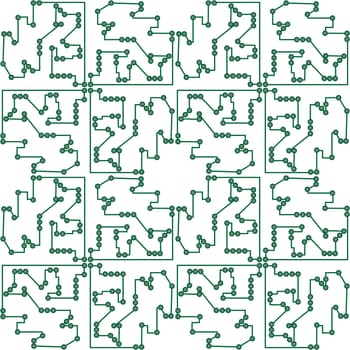 Phisics and mecanics, engineering a digital board. Vector illustration.