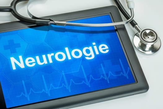 Tablet with the field of neurology on display