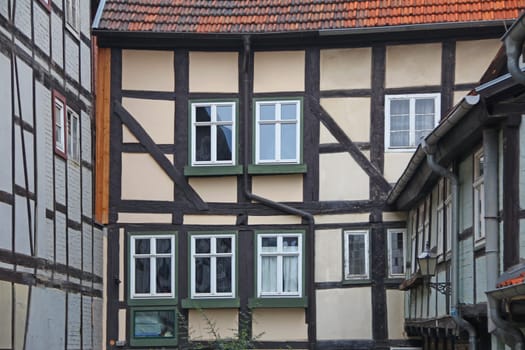 Half-timbered houses in Quedlinburg,Saxony-Anhalt,Germany