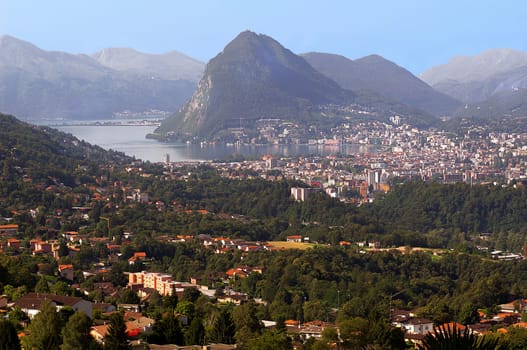 Lugano seen from Sonvico