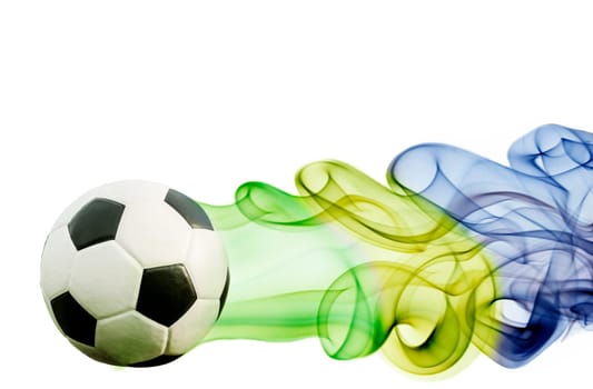 Vintage photo of soccer ball OF Brazil 2014