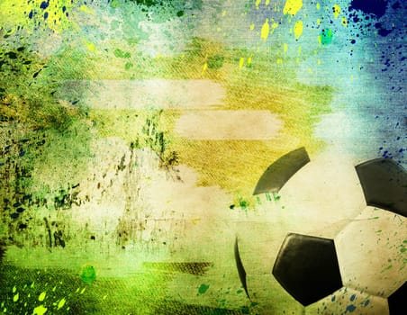 Vintage photo of soccer ball OF Brazil 2014