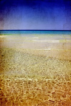 Beautiful sandy beach in Thassos island