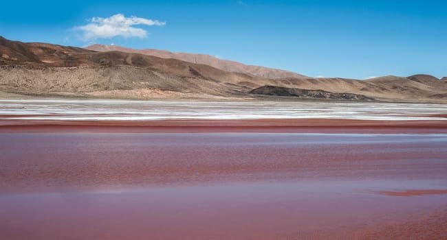 Salinas Grandes on Argentina Andes is a salt desert in the Jujuy Province..It is of industrial importance for its sodium and potassium mines. More significantly, Bolivas Salar de Uyuni is also located in the same region and is estimated to contain up to 80% of the worlds lithium deposits.