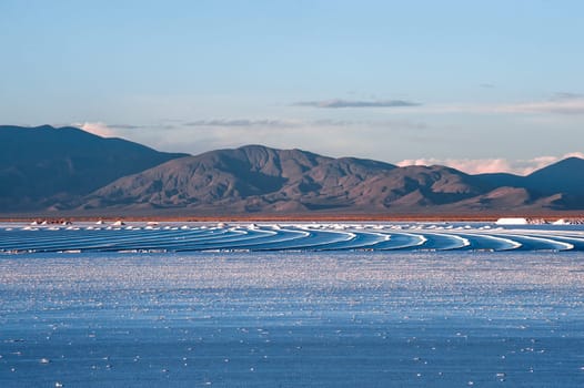 Salinas Grandes on Argentina Andes is a salt desert in the Jujuy Province. More significantly, Bolivas Salar de Uyuni is also located in the same region.