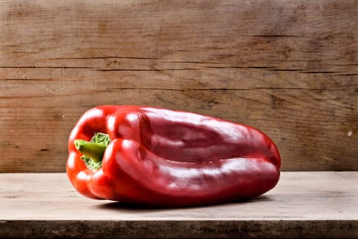 Fresh Red Pepper Isolated on White Background.