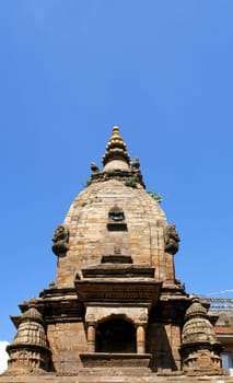 Durbar Square building - Hindu temples in the ancient city, valley of Kathmandu. Nepal.