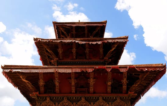 Durbar Square building - Hindu temples in the ancient city, valley of Kathmandu. Nepal.