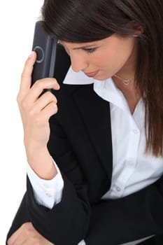 Woman in a suit
