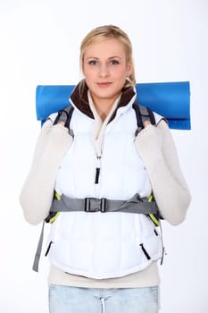 Blond backpacker