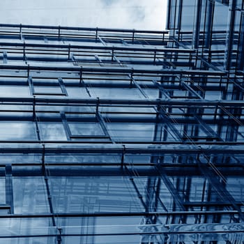 Business building with reflections,office concept