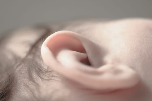 Close up of baby girls' sweet little ear