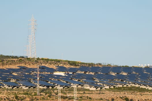 Power Plant Renewable Energy Wind Turbines and Solar Panels