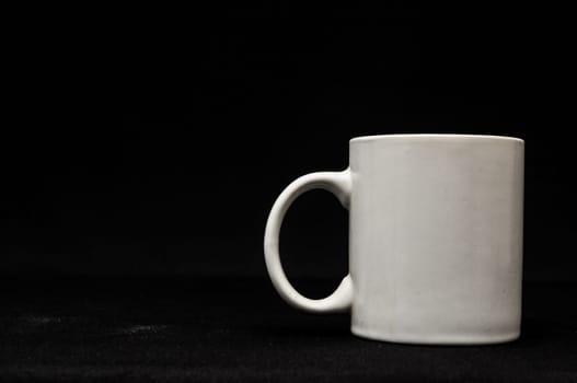 Coffee Cup Icons Top and Side View with Black Background