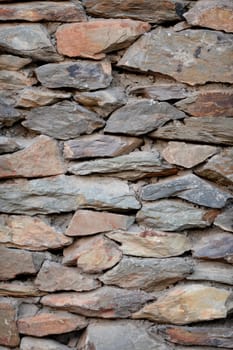 A close up shot of a stone feature wall