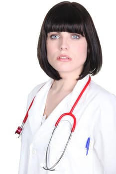Woman with stethoscope