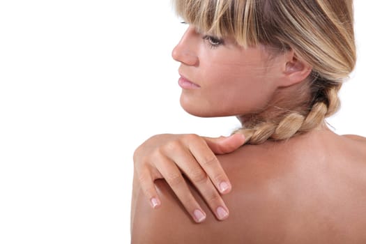 Woman with bare back