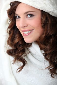 Brunette ready for winter