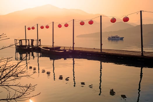 A view of the famous Sun Moon Lake