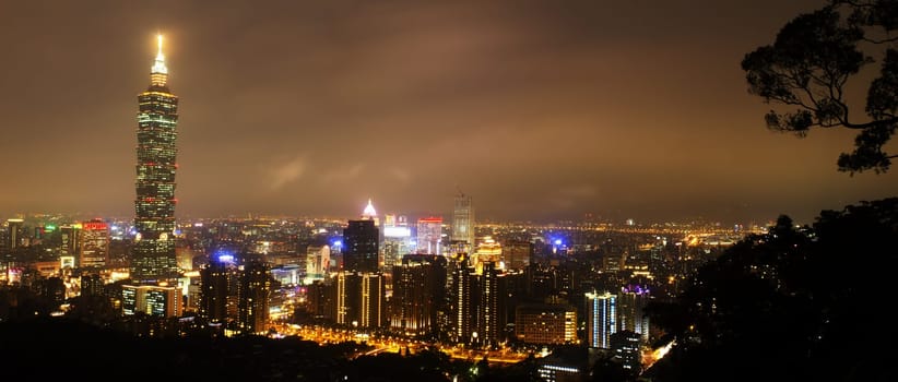 Skyline of Xinyi District in Taipei