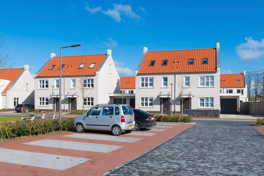 newly build residential area with parking area