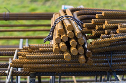 steel bars used for concrete rebar in the construction industry