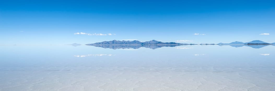 Salt lake Salar de Uyuni in Bolivia. The surface is about 10.000 square kilometers and it hides also the biggest Lithium reserve of the world