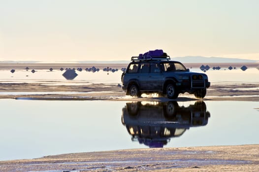 SALAR DE UYUNI, BOLIVIA - JULY 24