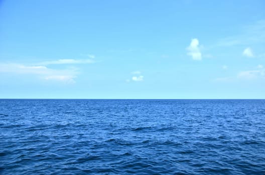 rippled water and blue sky