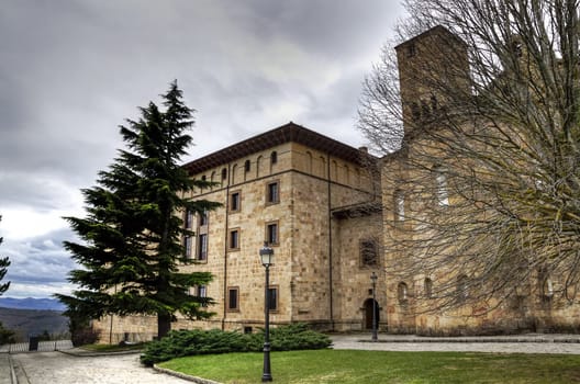 Picture inside the monastery yard in Spain