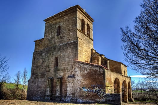Picture at one abandoned church in Spain