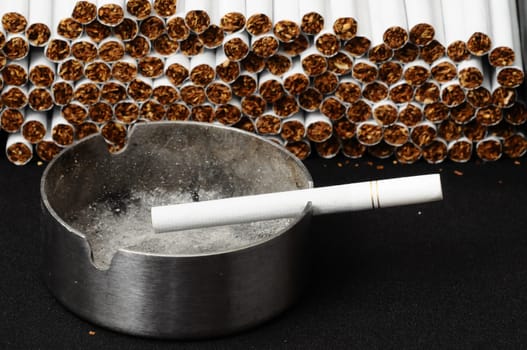 Close-up of Tobacco Cigarettes Background or texture