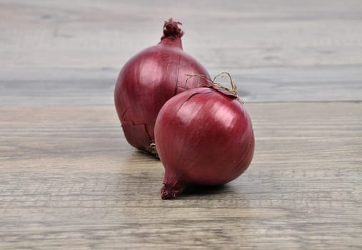 Onions on wood
