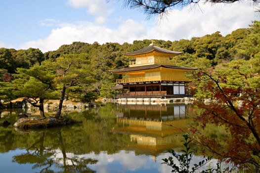 Golden Pavilion Kinkaku-ji in Kyoto, Japan