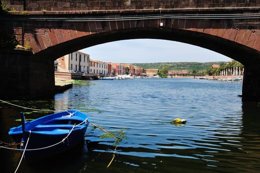 Bosa is situated on the mouth of the river Temo, the only town in Sardinia built on the estuary of a river navigable.