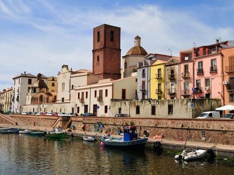 Bosa is situated on the mouth of the river Temo, the only town in Sardinia built on the estuary of a river navigable.