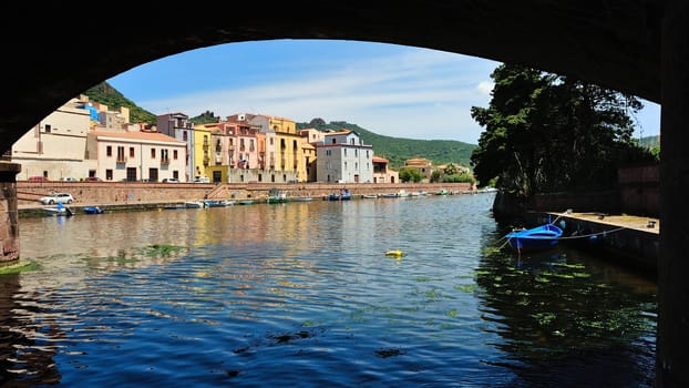Bosa is situated on the mouth of the river Temo, the only town in Sardinia built on the estuary of a river navigable.