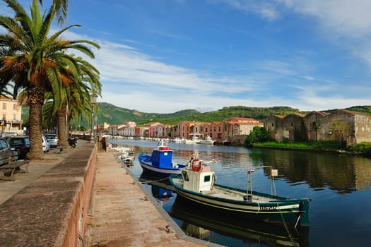 Bosa is situated on the mouth of the river Temo, the only town in Sardinia built on the estuary of a river navigable.