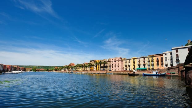 Bosa is situated on the mouth of the river Temo, the only town in Sardinia built on the estuary of a river navigable.