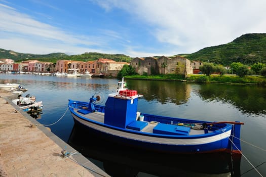Bosa is situated on the mouth of the river Temo, the only town in Sardinia built on the estuary of a river navigable.
