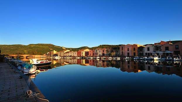 Bosa is situated on the mouth of the river Temo, the only town in Sardinia built on the estuary of a river navigable.