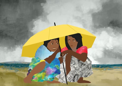 In the rain