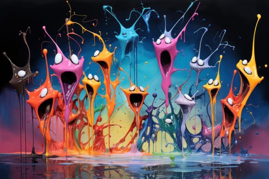 A whimsical portrayal of mischievous laughter sprites, their infectious joy and mirth radiating as they frolic through enchanted meadows.