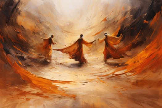 In the enchanting world of fantasy, there exist mystical beings known as whirling sand dervishes.